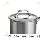 Tramontina Gourmet Prima 2 Qt. Stainless Steel Sauce Pan with Lid, Tri-Ply Base, Induction Compatible thumbnail 4