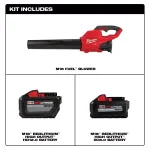 Milwaukee M18 FUEL Cordless Handheld Blower Kit with 12 Ah and 8 Ah Batteries, 450 CFM, 120 MPH thumbnail 2