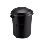 Rubbermaid Roughneck 20 Gallon Round Trash Can with Lid, Black thumbnail 1
