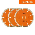 GRIP TIGHT TOOLS 4 in. Classic Segmented Cut Diamond Blade for Granite, Marble, Concrete & Masonry (3-Pack) thumbnail 1