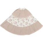 VHC Brands 21 in. Carol Khaki Tan & Winter Floral Ruffled Farmhouse Christmas Tree Skirt thumbnail 3
