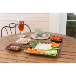 Unbranded EVO Sustainable Goods Dark Brown Wood-Plastic Composite Serving & Snack Set, 5-Piece thumbnail 2