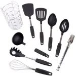 Gibson Chef's Better Basics 9-Piece Nylon Kitchen Utensil Set with Wire Caddy thumbnail 1