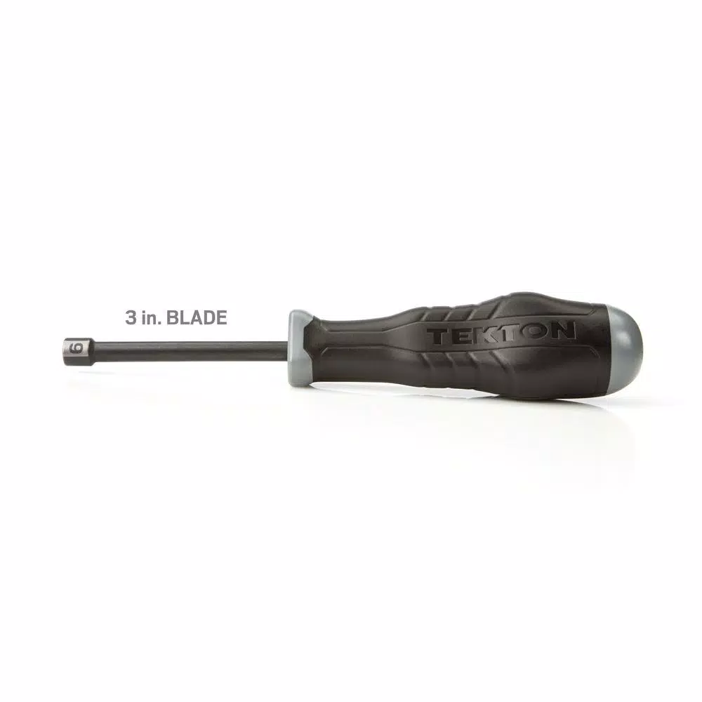 TEKTON 6 mm Nut Driver with Patented Three-Sided Handle