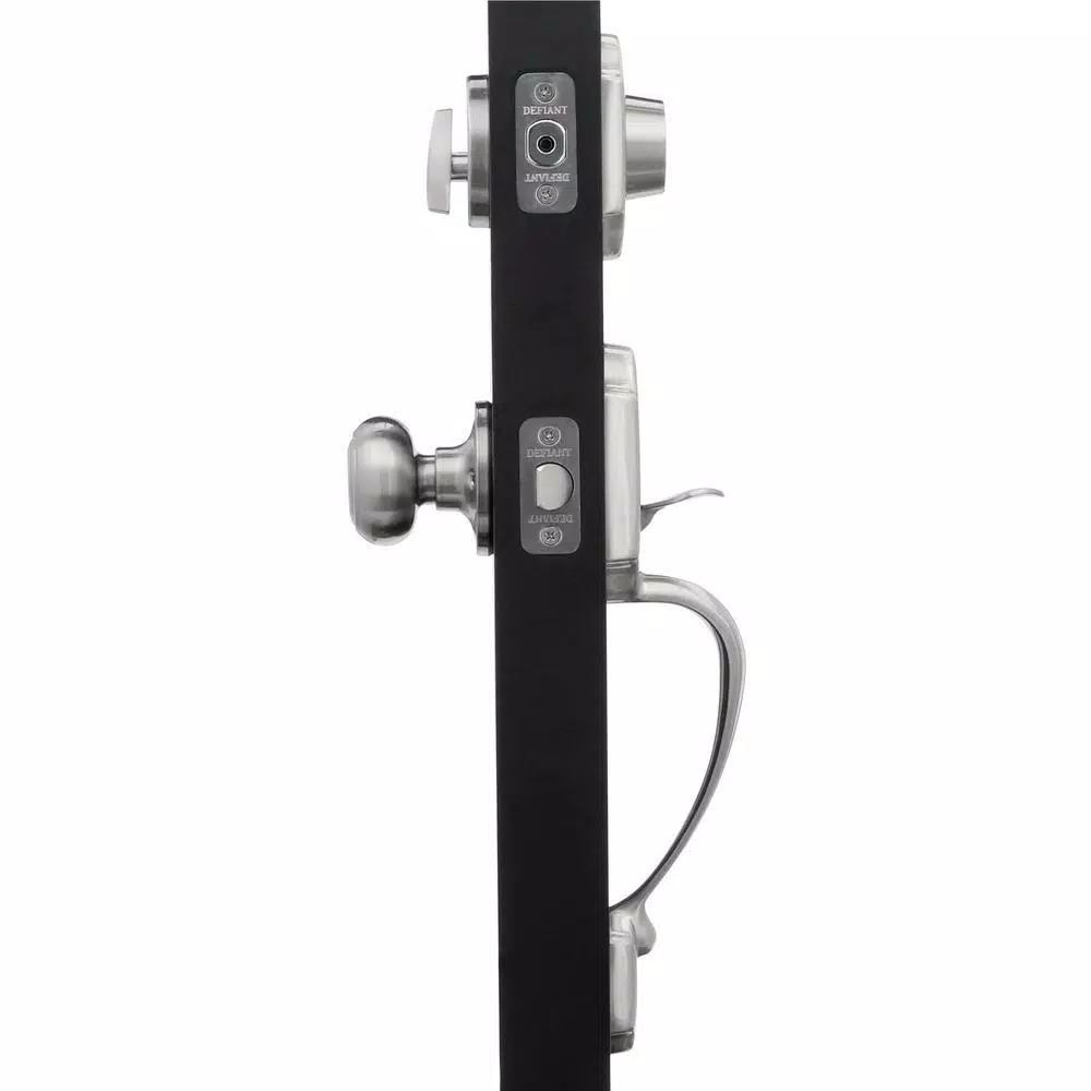 Defiant Springfield Satin Nickel Entry Door Handleset with Hartford Knob