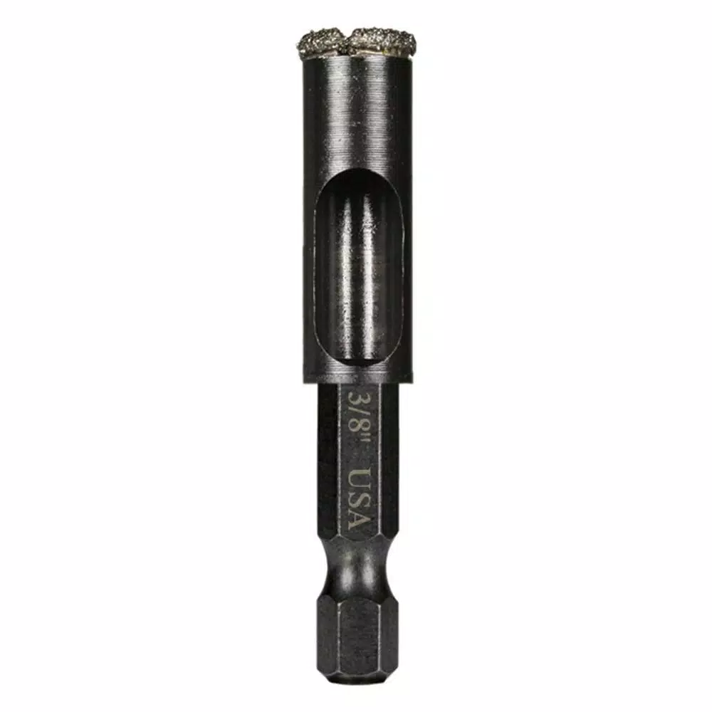 Montana Brand 3/8 in. High Speed Steel Diamond Tile Drill Bit with 1/4 in. Hex Shank