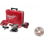 Milwaukee M18 FUEL 18V Brushless 4-1/2 in. Angle Grinder Kit w/ 5.0 Ah Battery, Charger & Diamond Blade thumbnail 1
