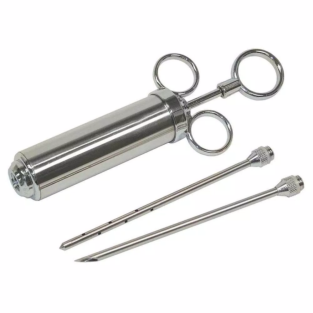 Bayou Classic 2 oz. Stainless Steel Seasoning Injector with Two Specialized Needles