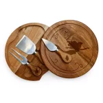 TOSCANA Picnic Time Little Mermaid 7.5 in. Acacia Wood Brie Cheese Board and Tool Set thumbnail 2