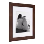 DesignOvation Museum Collection 11x14 Walnut Brown Picture Frame Set, Matted to 8x10, Pack of 4 thumbnail 3