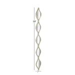 LITTON LANE Large Irregular Wavy Contemporary Metal Wall Mirror - Silver Polished Finish (59 in. H x 7 in. W) thumbnail 8