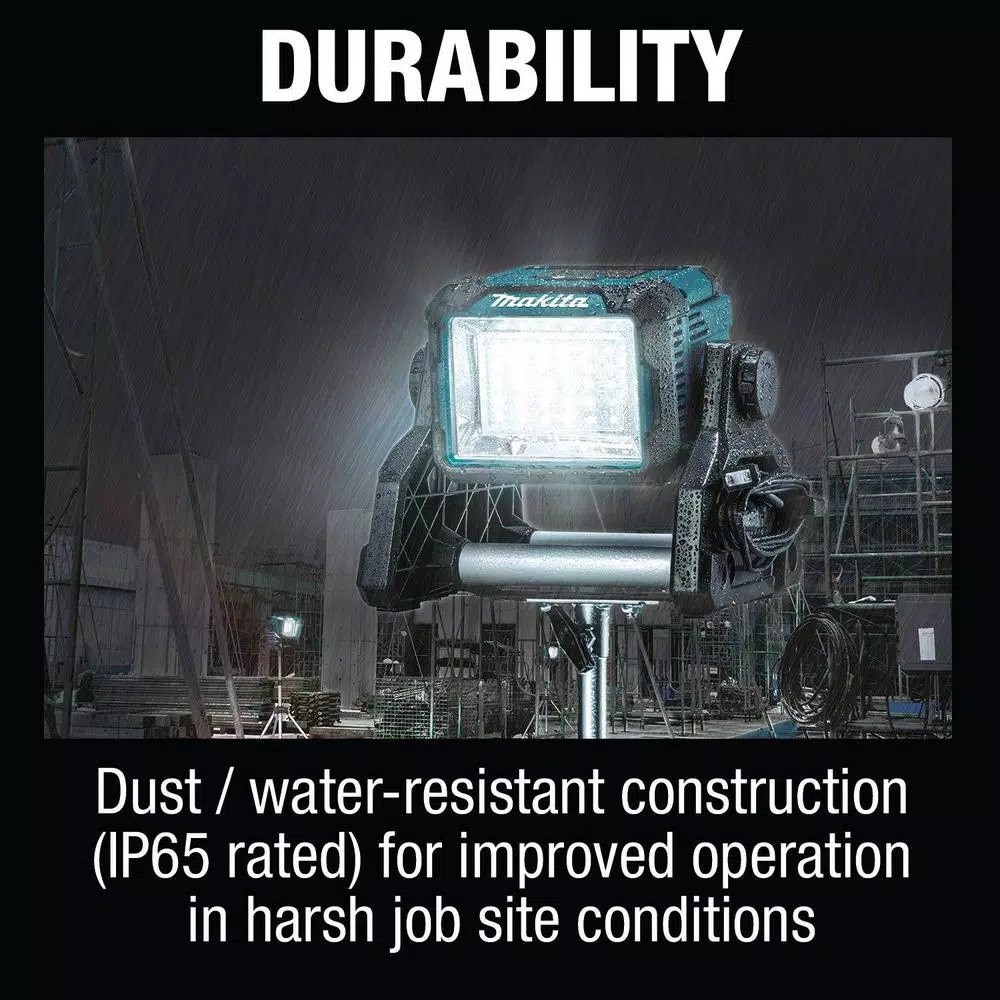 Makita 18V LXT Cordless/Corded LED Work Light, 3000 Lumens, IP65 Rated (DML811)