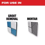 Milwaukee 3 in. Universal Fit Hybrid Carbide Grit 2-in-1 Oscillating Multi-Tool Blade for Tile Work thumbnail 2