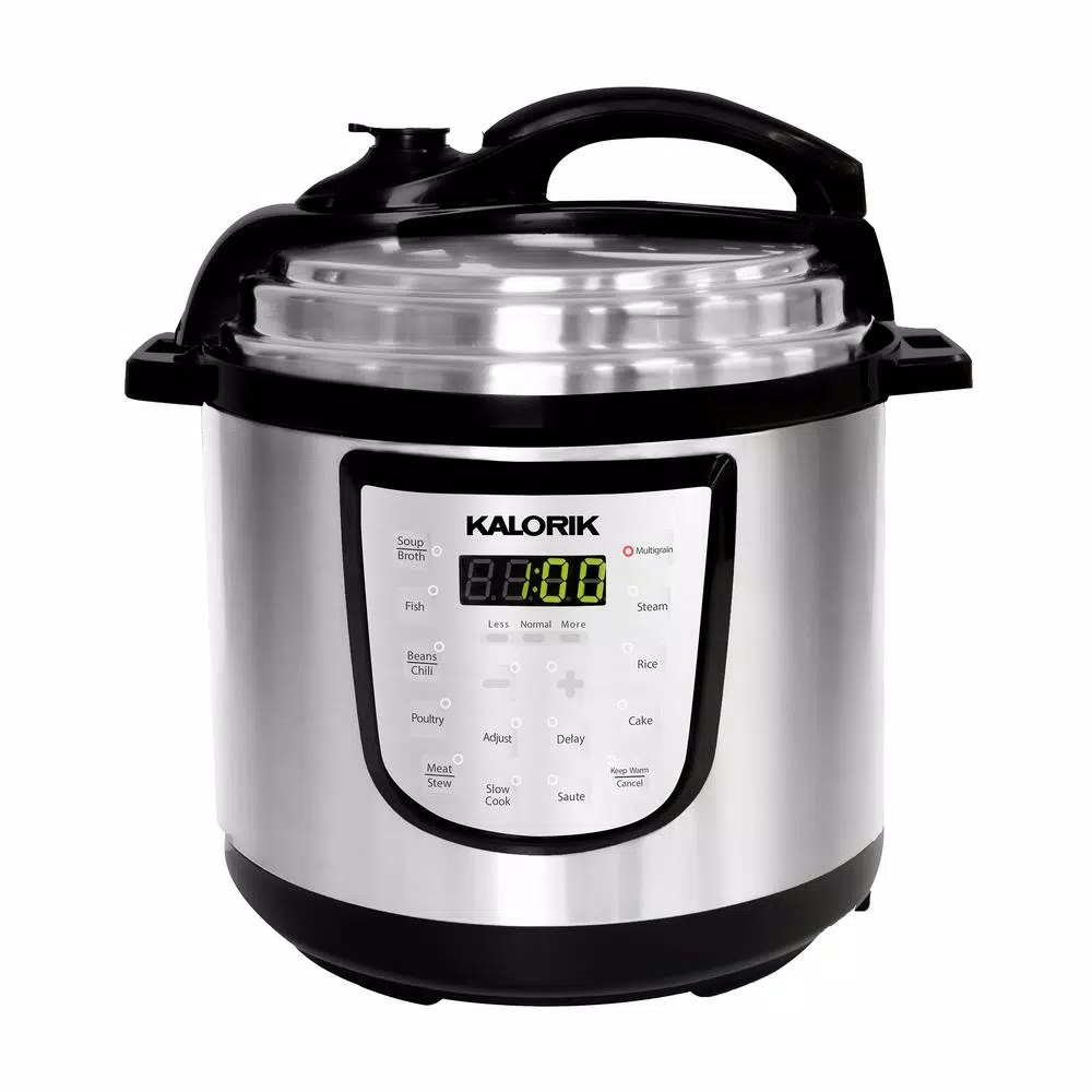 KALORIK 6 Qt. Stainless Steel Digital Multi-Cooker, Electric Pressure Cooker, Slow Cooker, and Rice Cooker