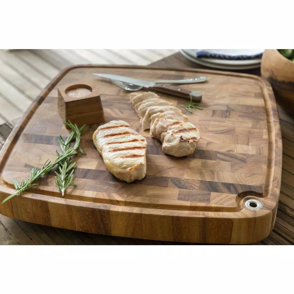 Ironwood Carolina Acacia Wood End Grain Cutting Board, 18 x 18 x 3 in