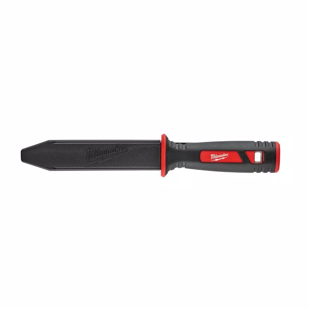 Milwaukee 11 in. Stainless Steel Partially Serrated Duct Knife with Sheath