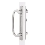 Prime-Line Satin Nickel Diecast Sliding Patio Door Handle Set with Offset Thumb Turn thumbnail 3