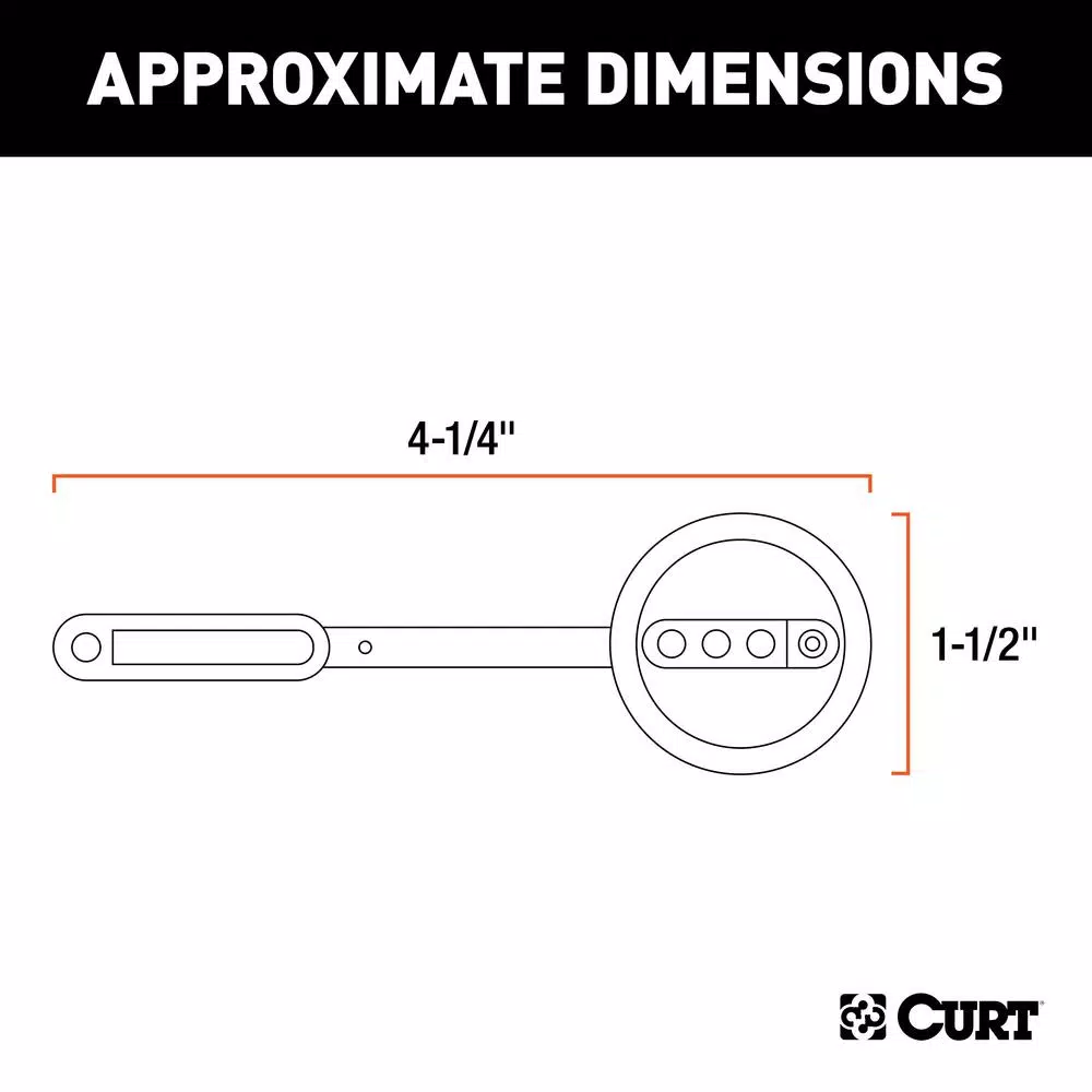 CURT 4-Way Flat License Plate Light Plug Adapter