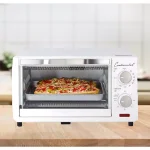 Continental Electric 1000W 4-Slice White Toaster Oven with 60-Minute Timer, Bake & Broil thumbnail 6