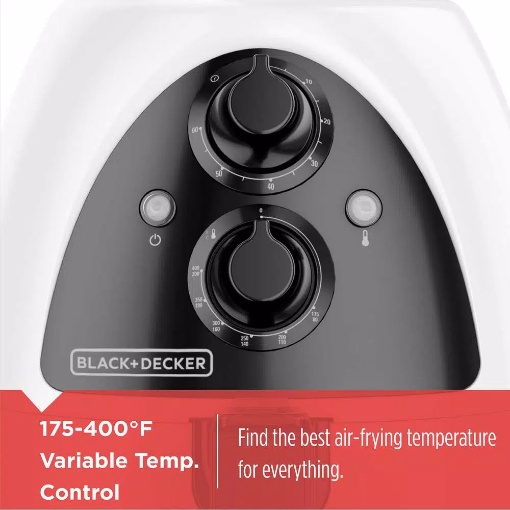 BLACK+DECKER PuriFry 2 Qt. Air Fryer, White