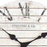 FirsTime 18 in. Shiplap White Wall Clock with Roman Numerals thumbnail 3