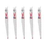 Milwaukee 9 in. 5 TPI Wood Cutting Reciprocating Saw Blades, Bi-Metal (5-Pack) thumbnail 1