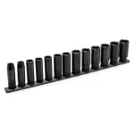 Husky 1/2 in. Drive Metric Deep Impact Socket Set, 13-Piece thumbnail 5