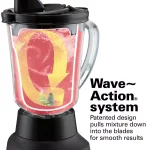 Hamilton Beach Power Elite 40 oz. 5-Speed Blender, 800W, Black thumbnail 6