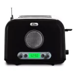 Elite Platinum Elite 2-Slice Black Wide Slot Toaster with Built-in AM/FM Radio and Digital Display thumbnail 2