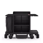 Suncast Commercial Housekeeping Plastic Cleaning Cart with Laundry Bag and Tool Storage thumbnail 2