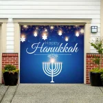 My Door Decor Hanukkah Menorah Garage Door Banner Mural, 7 ft. x 8 ft. thumbnail 2