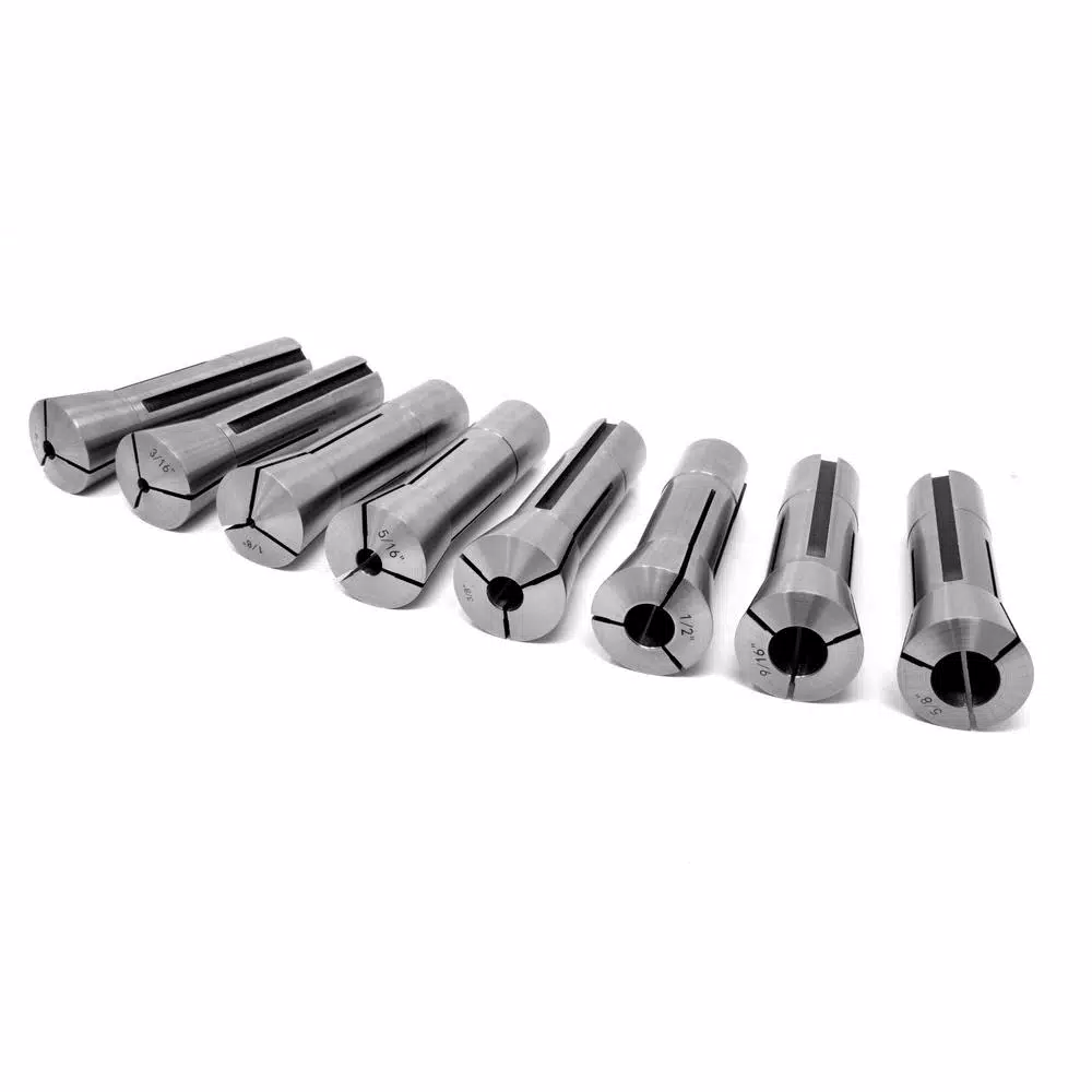 WEN 8-Piece Imperial R8 Collet Set for Metal Milling Machines