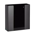 AdirMed Double Box Acrylic Glove Dispenser - Black Wall Mount thumbnail 1