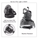 Wakeman Outdoors 2-in-1 LED Camping Lantern and Ceiling Fan, Black thumbnail 4