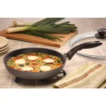Swiss Diamond Classic Series 10.25 in. Cast Aluminum Nonstick Frying Pan with Glass Lid, Grey thumbnail 3
