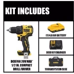 DEWALT 20V MAX ATOMIC Brushless 1/2 in. Drill/Driver Kit with 4.0Ah Battery, Charger & ToughSystem 22 in. Toolbox thumbnail 2