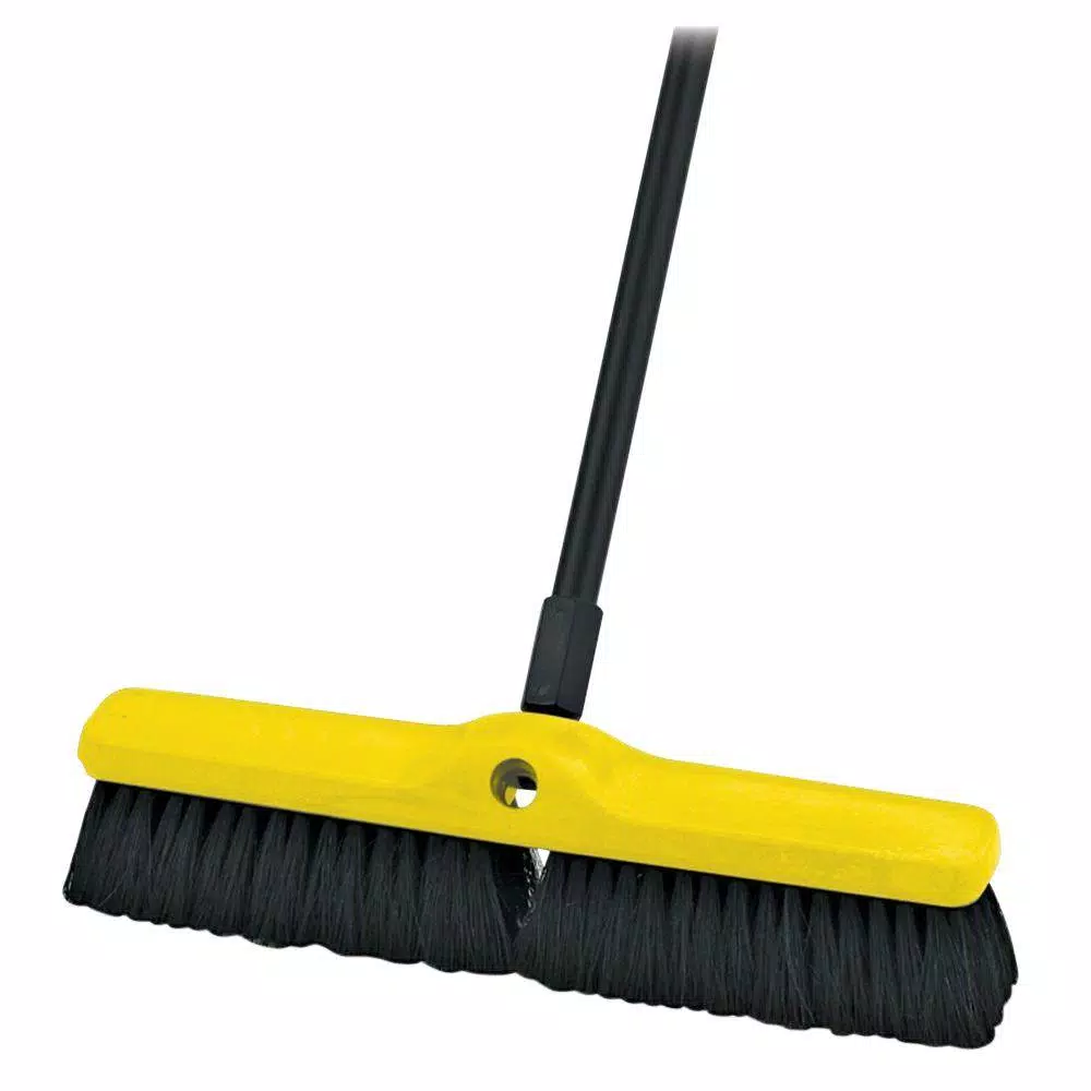 Rubbermaid Commercial Products 3 in. Black Plastic Foam Block Broom Head with Tampico Bristles