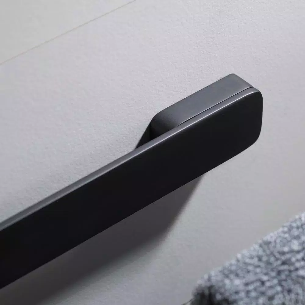 KRAUS Stelios Matte Black Solid Brass Hand Towel Ring