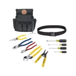 Klein Tools Apprentice 11-Piece Electrical Hand Tool Kit with Cordura Pouch and Belt - Made in USA thumbnail 1