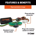 CURT Custom Vehicle-Trailer Wiring Harness, 4-Way Flat, Quick T-Connector for Select Subaru Models thumbnail 5