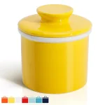 Sweese French Butter Crock - Porcelain Butter Keeper Dish for Fresh & Soft Butter, Yellow thumbnail 1