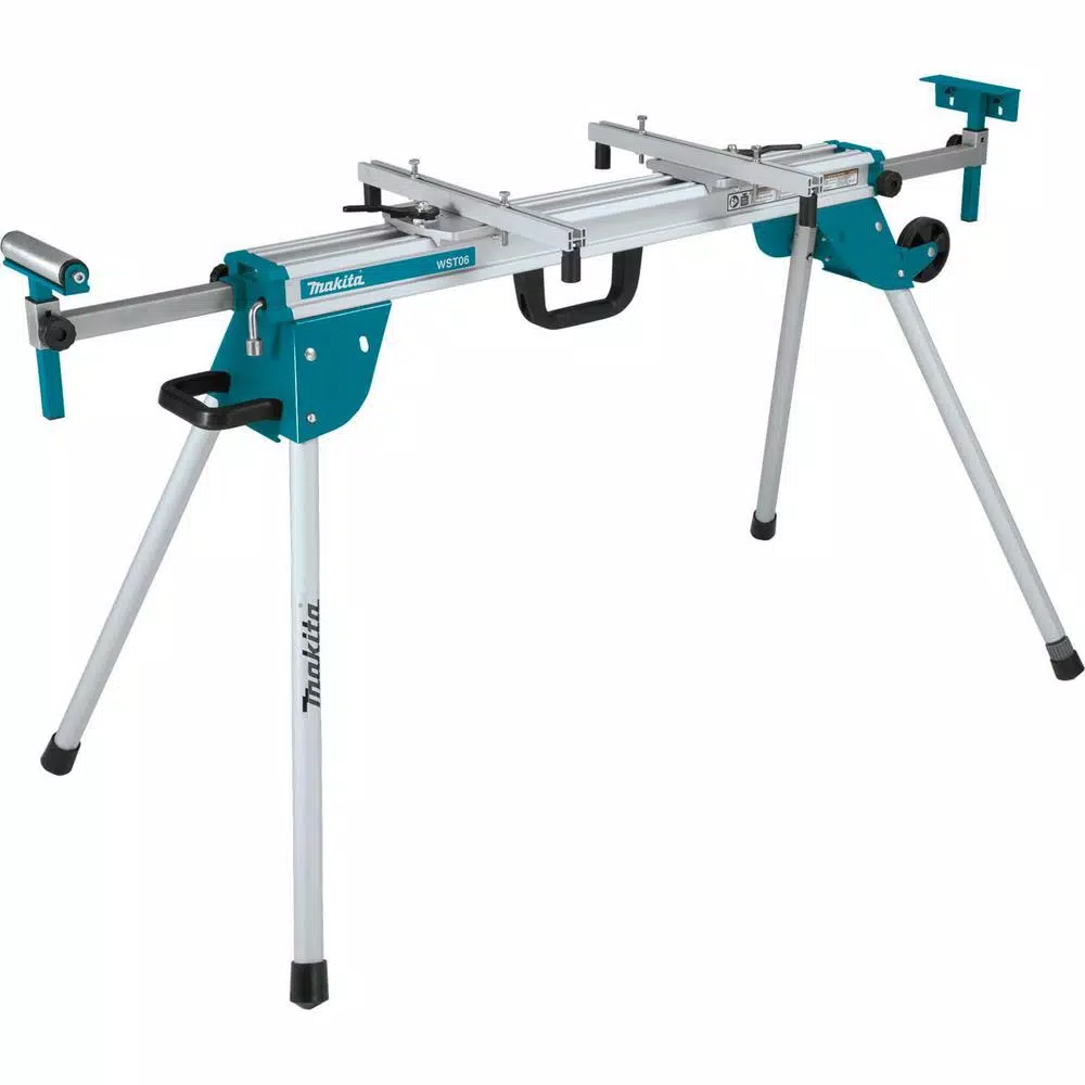 Makita 10 in. Dual-Bevel Sliding Compound Brushless Cordless Miter Saw with Folding Stand Kit