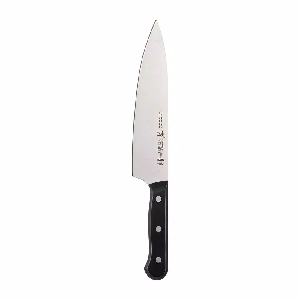 Henckels International Solution 12-Piece Stainless Steel Knife Block Set with Hardwood Block