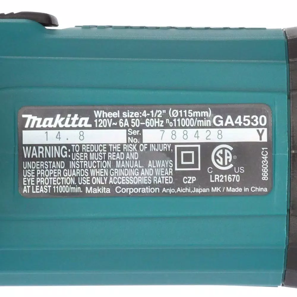 Makita 8 Amp 1 in. SDS-Plus AVT Rotary Hammer & 4-1/2 in. Angle Grinder Combo Kit with Hard Case