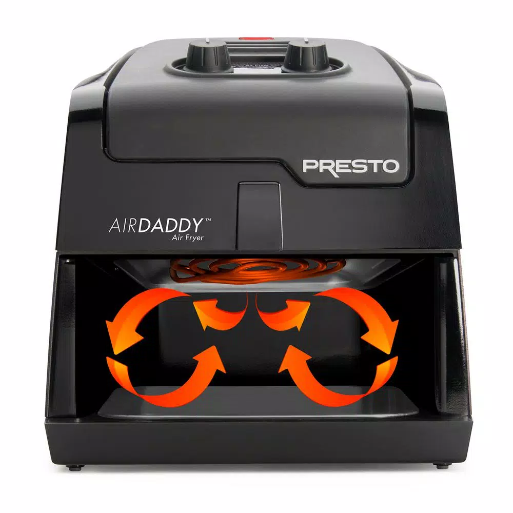 Presto AirDaddy 4.2 Qt. Electric Air Fryer with 60-Minute Timer and Convection Cooking, Black