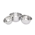 Unbranded 3-Piece Stainless Steel Mixing Bowl Set, 5.2 Qt, 3.25 Qt, 1.25 Qt thumbnail 1