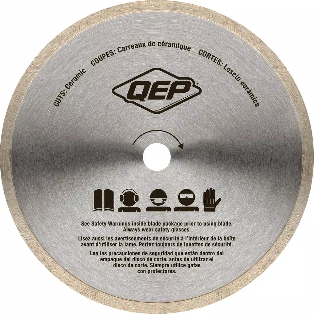 QEP 7 in. Premium Continuous Rim Diamond Blade for Porcelain, Ceramic, and Stone Wet Cutting