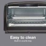 Proctor Silex 31118 4-Slice Toaster Oven Broiler, 1000W, Black thumbnail 7