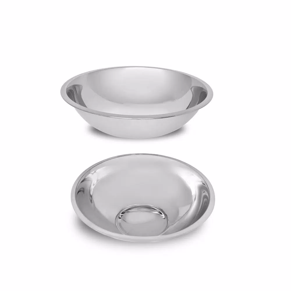 Unbranded Stainless Steel Mixing Bowl Set, 2-Piece (7.6 Qt. and 4.6 Qt.)