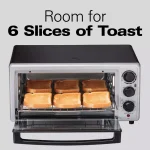 Proctor Silex 1500-Watt 6-Slice Silver Toaster Oven with Toast, Bake, and Broil Settings thumbnail 4